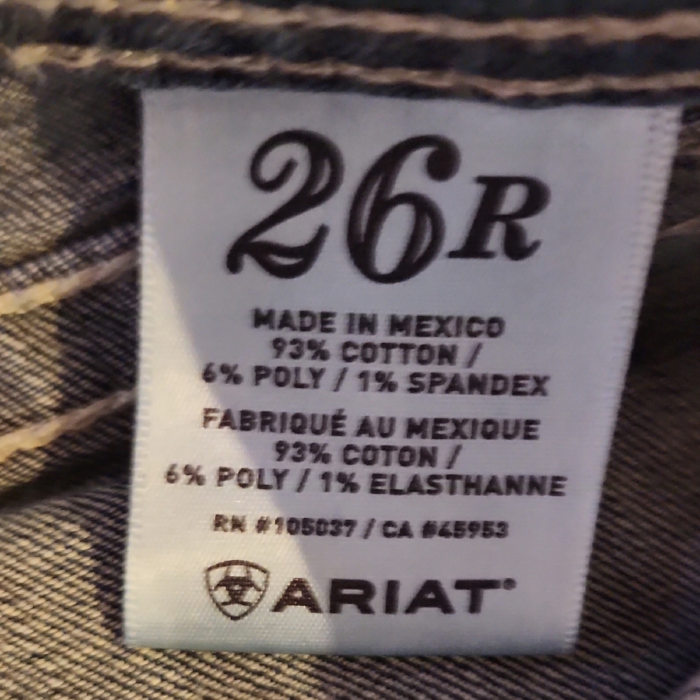 Ariat Turuoise Blue Women's Studded Denim Jeans 26R - Picture 6 of 14